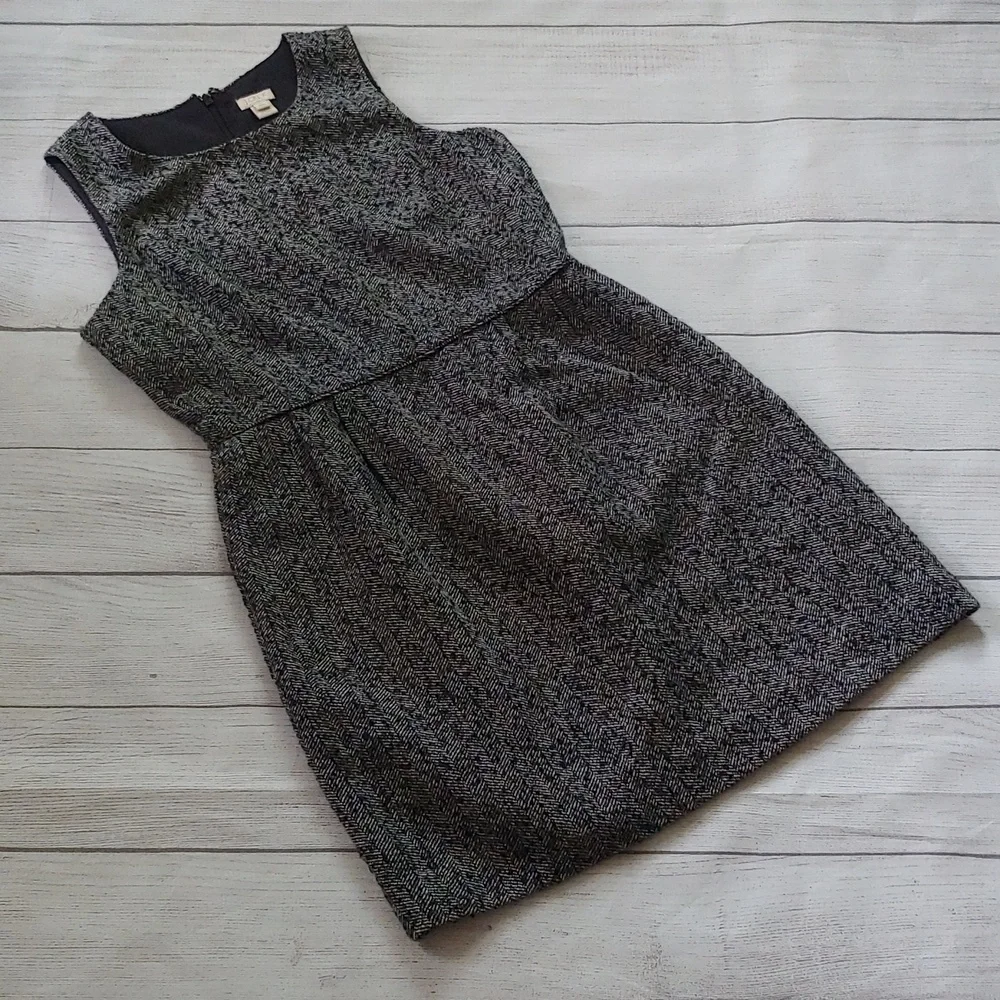 J. CREW CLASSIC TWEED SLEEVELESS DRESS